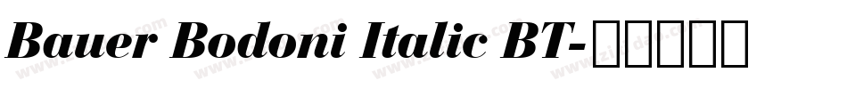 Bauer Bodoni Italic BT字体转换